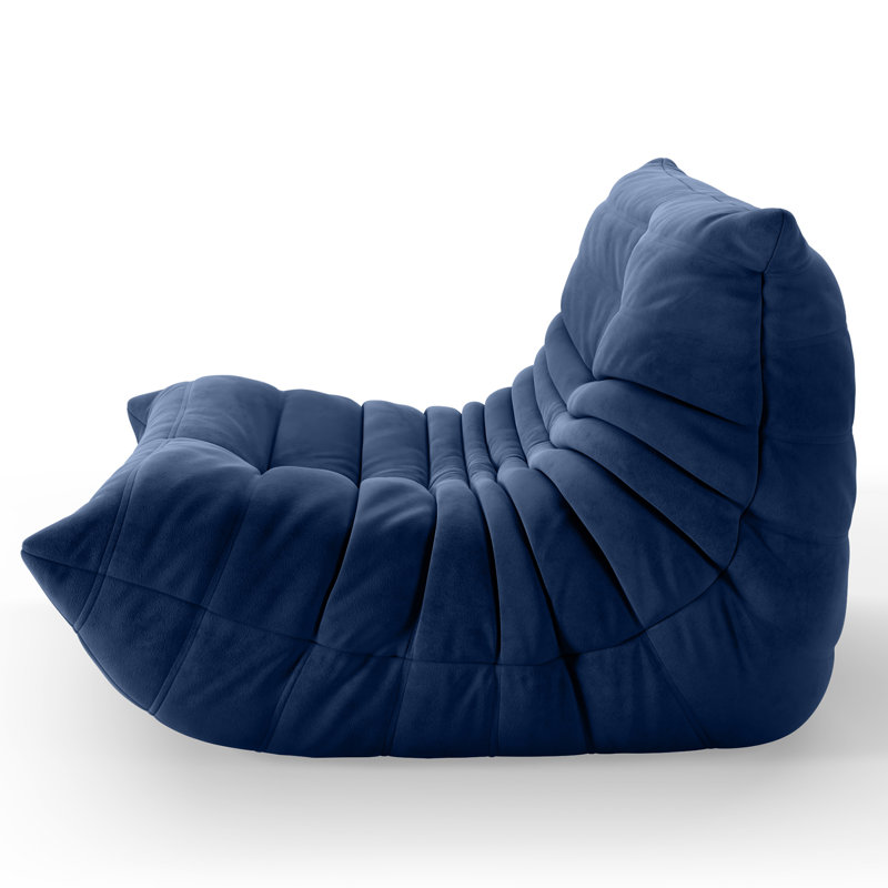 Trule Suede Armless Bean Bag Chair & Lounger Soft Lounge Chair Lazy